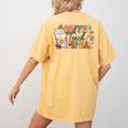 Retro Grovvy Coffee Teach Repeat Teacher Women's Comfort Colors T-Shirt Back Print Mustard Retro Grovvy Coffee Teach Repeat Teacher Women's Comfort Colors T-Shirt Back Print Mustard