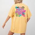 Retro Physical Education Vibes Gym Teacher Phys Ed Teacher Women's Comfort Colors T-Shirt Back Print Mustard