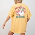 Retro Pink Christmas Santa's Favorite Art Teacher Artist Women's Comfort Colors T-Shirt Back Print Mustard