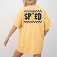 Retro SPED Teacher Pencil Lightning Bolt Back To School Women's Comfort Colors T-Shirt Back Print Mustard Retro SPED Teacher Pencil Lightning Bolt Back To School Women's Comfort Colors T-Shirt Back Print Mustard
