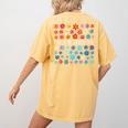 Retro Wildflower Early Intervention Teacher Interventionist Women's Comfort Colors T-Shirt Back Print Mustard