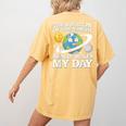 Rotation Of Earth Science Teacher Earth Day Men Women Women's Comfort Colors T-Shirt Back Print Mustard