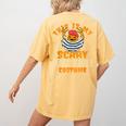 This Is My Scary French Teacher Costume Halloween Women's Comfort Colors T-Shirt Back Print Mustard
