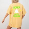 Scary Math Teacher Costume Halloween Lazy Easy Christmas Women's Comfort Colors T-Shirt Back Print Mustard Scary Math Teacher Costume Halloween Lazy Easy Christmas Women's Comfort Colors T-Shirt Back Print Mustard