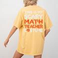This Is My Scary Math Teacher Costume For Halloween Women's Comfort Colors T-Shirt Back Print Mustard This Is My Scary Math Teacher Costume For Halloween Women's Comfort Colors T-Shirt Back Print Mustard
