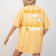 This Is My Scary Science Teacher Halloween Costumes Men Women Kids Women's Comfort Colors T-Shirt Back Print Mustard This Is My Scary Science Teacher Halloween Costumes Men Women Kids Women's Comfort Colors T-Shirt Back Print Mustard