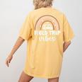 School Bus Trip Vibes Students Teachers Students Field Trip Women's Comfort Colors T-Shirt Back Print Mustard School Bus Trip Vibes Students Teachers Students Field Trip Women's Comfort Colors T-Shirt Back Print Mustard