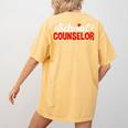 School Counselor Teacher Guidance Counseling For Men Women Kids Women's Comfort Colors T-Shirt Back Print Mustard School Counselor Teacher Guidance Counseling For Men Women Kids Women's Comfort Colors T-Shirt Back Print Mustard