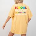 School Psychologist Is a Work Of Heart Teacher LSSP Doctor Women's Comfort Colors T-Shirt Back Print Mustard