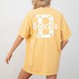 School Spirit Mascot Bobcats Back To School Teacher Student Women's Comfort Colors T-Shirt Back Print Mustard School Spirit Mascot Bobcats Back To School Teacher Student Women's Comfort Colors T-Shirt Back Print Mustard