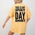 School Teacher Spirit Day Costume For Men Women Women's Comfort Colors T-Shirt Back Print Mustard