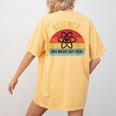 Science Like Magic But Real Science Teacher Graphics Geek Women's Comfort Colors T-Shirt Back Print Mustard
