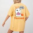 Science Teacher Cute Ghost Halloween Teacher Men Women Women's Comfort Colors T-Shirt Back Print Mustard Science Teacher Cute Ghost Halloween Teacher Men Women Women's Comfort Colors T-Shirt Back Print Mustard