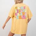 In My Second Grade Era 2nd Grade Girl Teacher Back To School Women's Comfort Colors T-Shirt Back Print Mustard