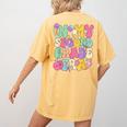In My Second Grade Era Teachers Women Back To School Girls Women's Comfort Colors T-Shirt Back Print Mustard