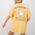 Second Grade Silly Goose Club For Teacher Or Student Women's Comfort Colors T-Shirt Back Print Mustard