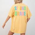 Second Grade Team Heart Teacher Student Back To School Girls Women's Comfort Colors T-Shirt Back Print Mustard Second Grade Team Heart Teacher Student Back To School Girls Women's Comfort Colors T-Shirt Back Print Mustard