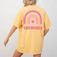 Ser Bilingue Es Un Superpoder Spanish Teacher Esl Teacher Women's Comfort Colors T-Shirt Back Print Mustard