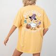 Silly Goose Spooky Teacher Club Halloween Witch Ghost Women's Comfort Colors T-Shirt Back Print Mustard Silly Goose Spooky Teacher Club Halloween Witch Ghost Women's Comfort Colors T-Shirt Back Print Mustard