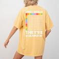 I Got Skills They'Re Multiplying Nerd Math Teacher Women's Comfort Colors T-Shirt Back Print Mustard