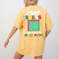 I Got Skills They'Re Multiplying Shirt Math Teacher Women's Comfort Colors T-Shirt Back Print Mustard I Got Skills They'Re Multiplying Shirt Math Teacher Women's Comfort Colors T-Shirt Back Print Mustard