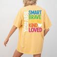 You Are SMART BRAVE STRONG KIND LOVED MOTIVATION TEACHER KID Women's Comfort Colors T-Shirt Back Print Mustard You Are SMART BRAVE STRONG KIND LOVED MOTIVATION TEACHER KID Women's Comfort Colors T-Shirt Back Print Mustard