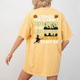 Social Studies Teacher Teach Scariest Zombies On Graveyard For Men Women Women's Comfort Colors T-Shirt Back Print Mustard Social Studies Teacher Teach Scariest Zombies On Graveyard For Men Women Women's Comfort Colors T-Shirt Back Print Mustard
