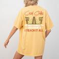 Social Studies Teacher World History Teacher Men Women Women's Comfort Colors T-Shirt Back Print Mustard