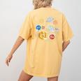 Solar System Learning Is Out Of This World Science Teacher Women's Comfort Colors T-Shirt Back Print Mustard