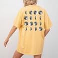 Space Science Student Teacher Leonard Moon Phases Men Women Kids Women's Comfort Colors T-Shirt Back Print Mustard