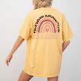 Special Education Shirt Teacher SPED Leopard Boho Rainbow Women's Comfort Colors T-Shirt Back Print Mustard