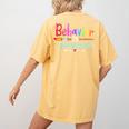 Special Education SPED Teacher For Men Women Girls Kids Women's Comfort Colors T-Shirt Back Print Mustard