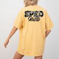 Special Education Squad Camo SPED Teacher Women's Comfort Colors T-Shirt Back Print Mustard