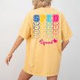 SPED Squad Proud Special Education Para Teacher Colorful Women's Comfort Colors T-Shirt Back Print Mustard