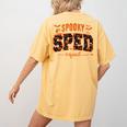 Sped Squad Team Special Education Teacher Halloween Women's Comfort Colors T-Shirt Back Print Mustard Sped Squad Team Special Education Teacher Halloween Women's Comfort Colors T-Shirt Back Print Mustard