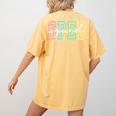 SPED Squad Team SPED Teacher Special Education Teacher Women's Comfort Colors T-Shirt Back Print Mustard