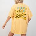 Spelling Bee Kind Positive Kindness Women Teacher Women's Comfort Colors T-Shirt Back Print Mustard Spelling Bee Kind Positive Kindness Women Teacher Women's Comfort Colors T-Shirt Back Print Mustard