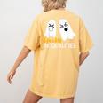 Spooky Ghost Inequalities Halloween Math Teacher Women's Comfort Colors T-Shirt Back Print Mustard Spooky Ghost Inequalities Halloween Math Teacher Women's Comfort Colors T-Shirt Back Print Mustard