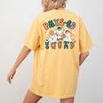Spooky Ghost PE Teacher Squad Physical Education Halloween Women's Comfort Colors T-Shirt Back Print Mustard