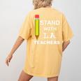 Stand With LA Teachers Tshirt United Los Angeles T Shirt Men Women Kids Women's Comfort Colors T-Shirt Back Print Mustard Stand With LA Teachers Tshirt United Los Angeles T Shirt Men Women Kids Women's Comfort Colors T-Shirt Back Print Mustard