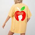 I Stand With Teachers Tshirt Women's Comfort Colors T-Shirt Back Print Mustard I Stand With Teachers Tshirt Women's Comfort Colors T-Shirt Back Print Mustard