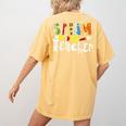 Steam Teacher Science Tech Engineering Arts Maker Women's Comfort Colors T-Shirt Back Print Mustard