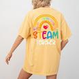 STEAM Teacher Squad Team Crew Back To School STEM Special Women's Comfort Colors T-Shirt Back Print Mustard