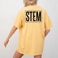 Stem Teacher Science Technology Engineering Math Teachers Women's Comfort Colors T-Shirt Back Print Mustard
