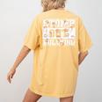 Stomp Out Bullying Back To School Education Teacher Women's Comfort Colors T-Shirt Back Print Mustard Stomp Out Bullying Back To School Education Teacher Women's Comfort Colors T-Shirt Back Print Mustard