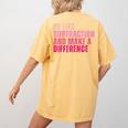Be Like Subtraction And Make A Difference Math Teacher Women's Comfort Colors T-Shirt Back Print Mustard