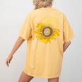Sunflower Puzzle Pieces Autism Awareness For Mom Teacher For Women Women's Comfort Colors T-Shirt Back Print Mustard
