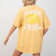 Super 2nd Grade Teacher Hero Women's Comfort Colors T-Shirt Back Print Mustard Super 2nd Grade Teacher Hero Women's Comfort Colors T-Shirt Back Print Mustard
