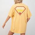 Super Heroe Maestra Espanol Spanish Super Teacher Women's Comfort Colors T-Shirt Back Print Mustard Super Heroe Maestra Espanol Spanish Super Teacher Women's Comfort Colors T-Shirt Back Print Mustard