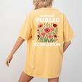 Support Public Education Cute Floral Teacher Red For Ed Women's Comfort Colors T-Shirt Back Print Mustard Support Public Education Cute Floral Teacher Red For Ed Women's Comfort Colors T-Shirt Back Print Mustard
